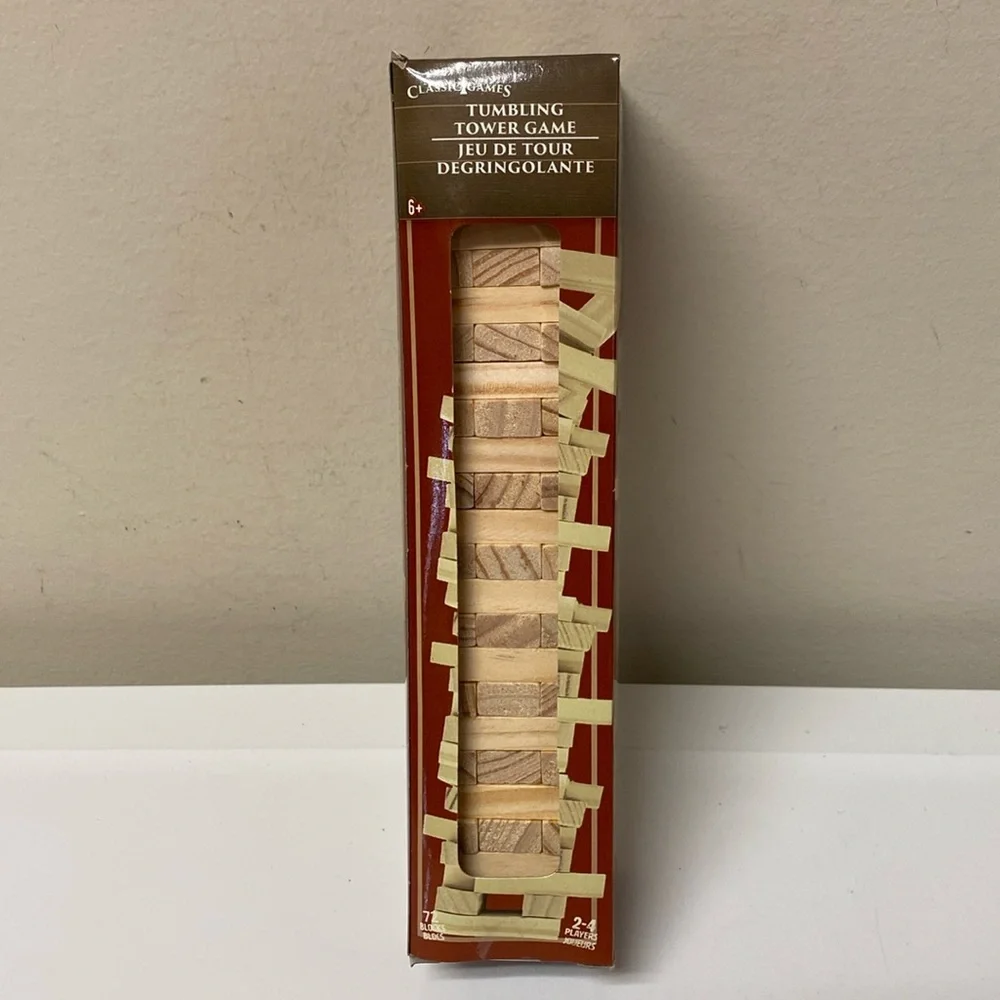 Tumbling Tower Wooden Block Game 72 Pc Classic Stack Puzzle Brand New in Box